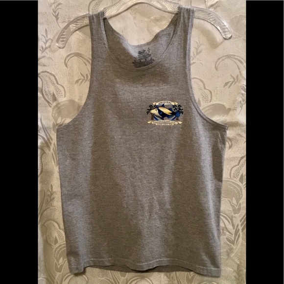 Fruit of the Loom Gray Hawaiian Tank Top - Picture 1 of 4